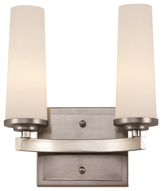 Trans Globe 2 Light Bath Vanity with Satin Nickel Finish - 20242 SN - Modern - Bathroom Vanity ...